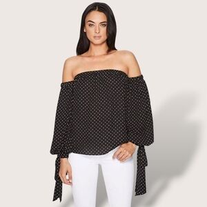 VINCE CAMUTO Women's Off Shoulder Top in Black Color Size XS